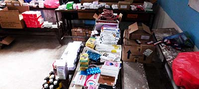 Stock of free medician for the health camp